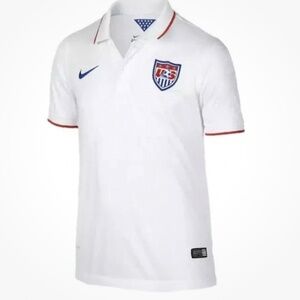 Nike USA Soccer Dri-FIT Polo Jersey White Size Medium